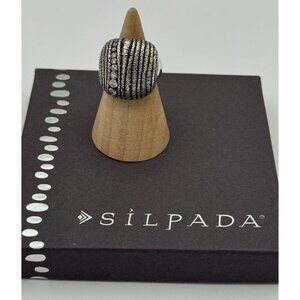 Silpada Ring Sz 6 Sterling 925 Silver in the Groove R2981 Cocktail Classic